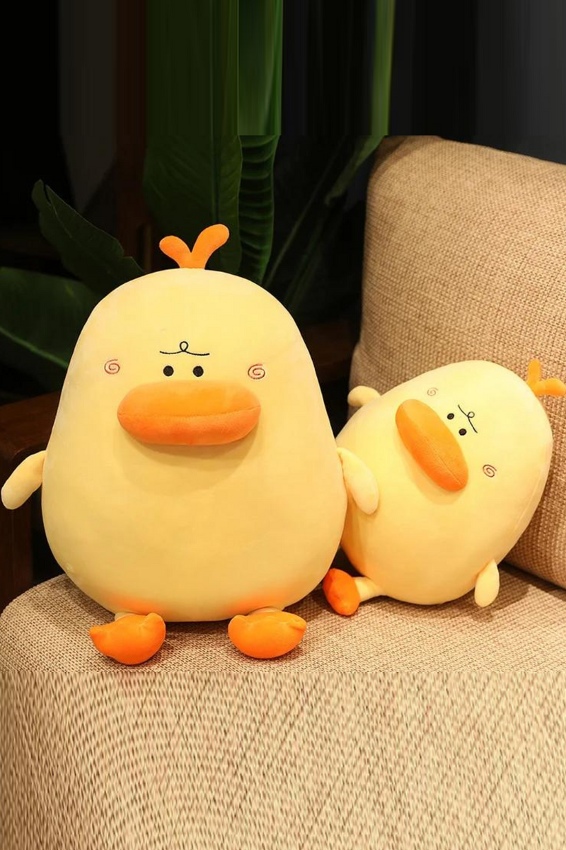 Stuffed Round Soft Duck with Sexy Lips Plush Toys Easy to Cuddle Dolls Cute Plushie Pillow Cushion Touch of Fun Room Sofa Decor