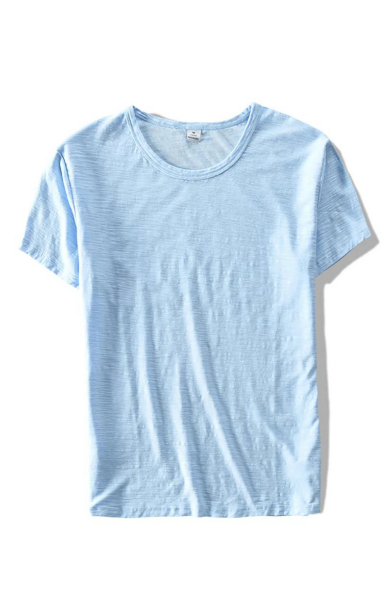 T Shirt Men Summer Short Sleeve for Men T-shirt Round Neck Breathable Soft