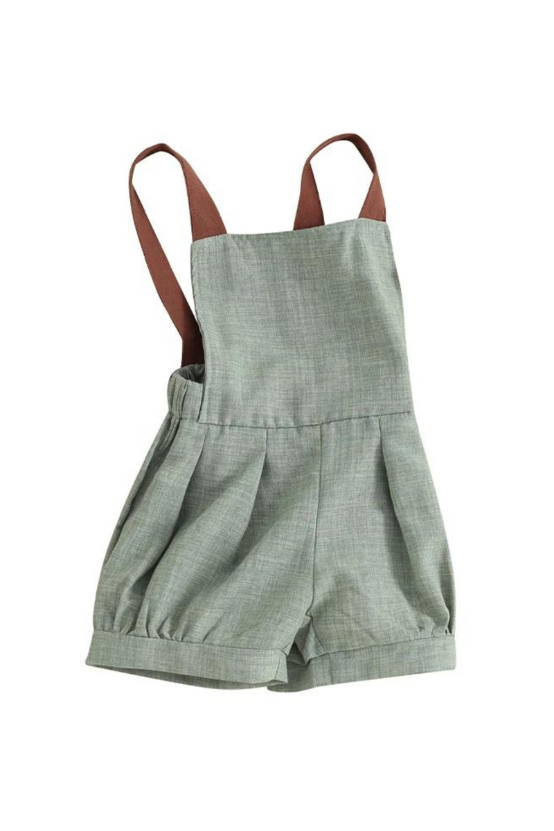 Baby Boys Overalls Sleeveless Patchwork Straps Shortall Summer Backless Toddler Romper Infant Jumpsuit