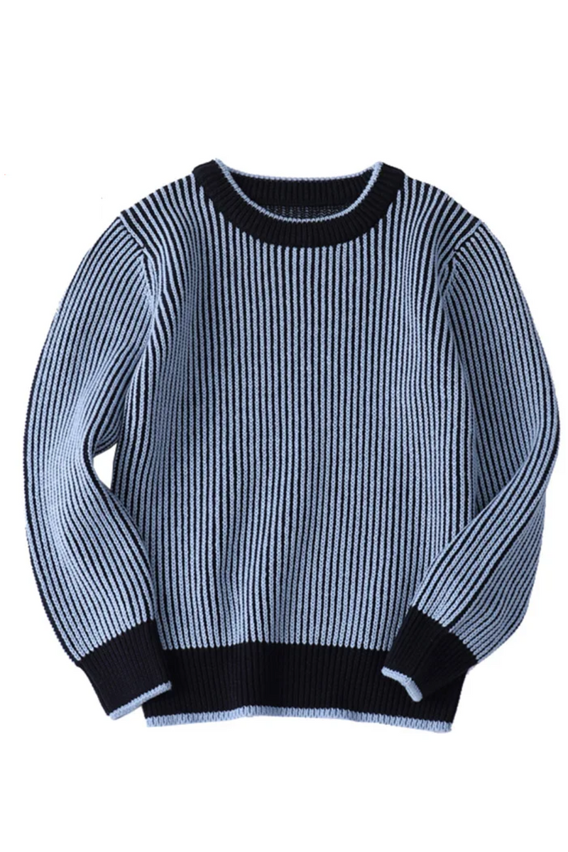 Autumn Winter Boys Girls Knitted Sweater Mink Velvet Warm Long Sleeve  Tops  Children's Pullover Knitwear