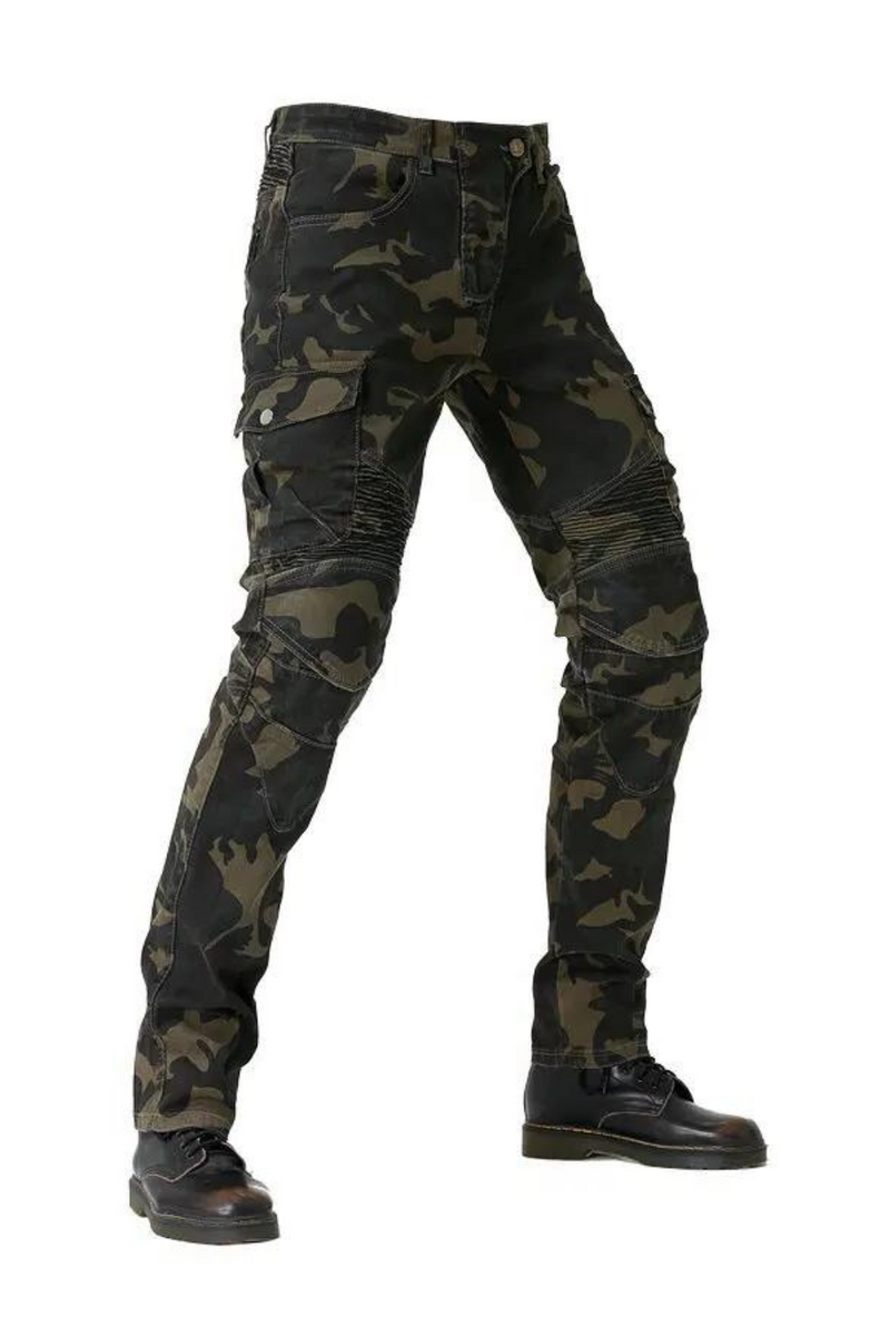 Camouflage Cargo Motorcycle Jeans Mens Casual Denim Pants Men's Elasticity Jean Trousers Male Man Clothing