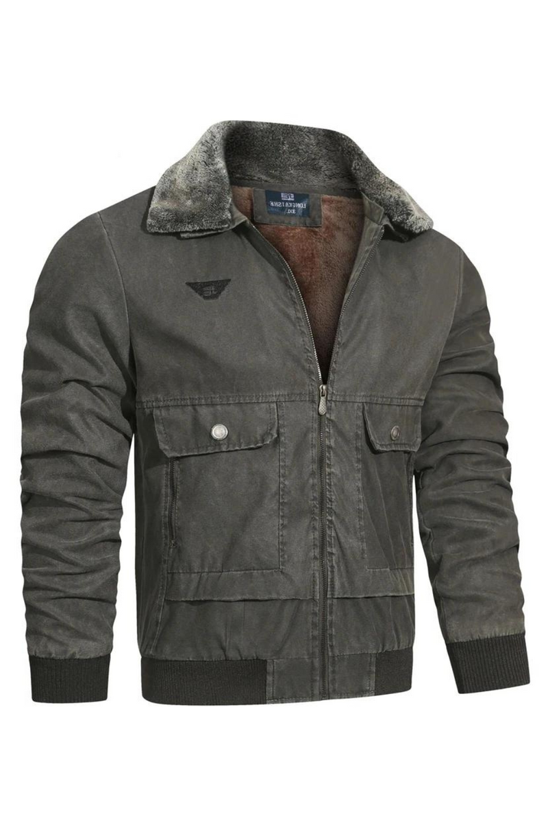 Autumn Winter Jacket Men Fur Collar Jackets Tactical Military Jackets Coats Casual Outerwear