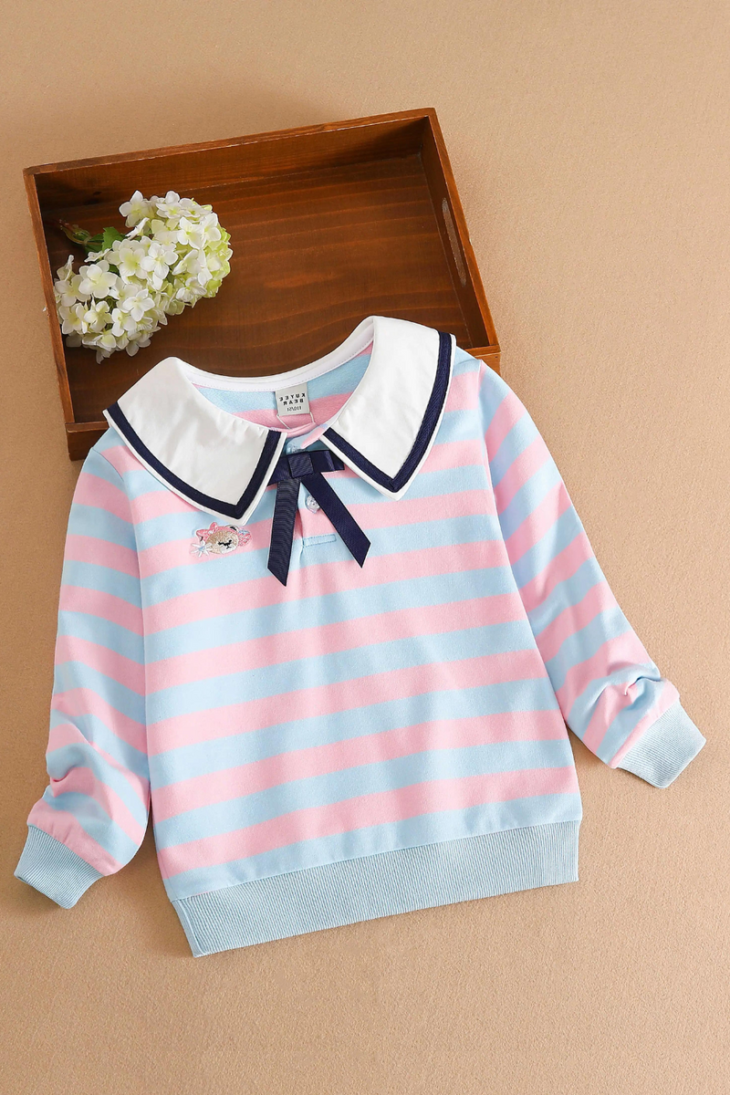Kids Clothes Spring Autumn Girls Hoodies Pullover Tops Cotton Preppy Style Cute Childrens Clothing Sweatshirt