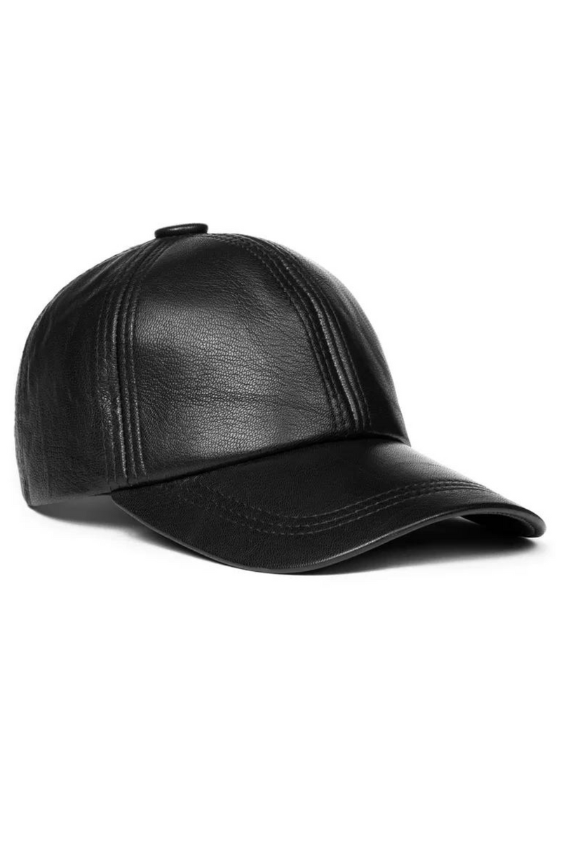 Genuine Leather Caps For Men Sewing Soft Thin Hats