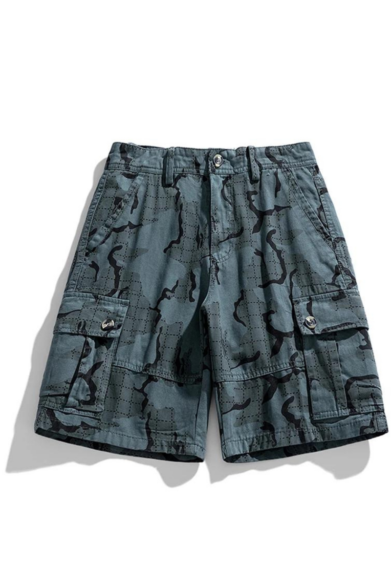 Men Summer Cotton Casual Breathable Work Shorts Pants Men Lightweight Multi-Pocket Loose Comfortable Men Shorts