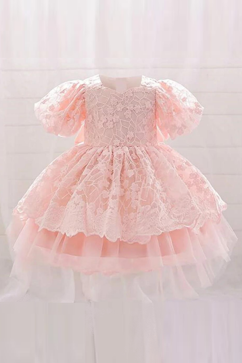 Baby Girl Dress White Tulle Birthday Baptism Girls Dresses Bow Princess Wedding Party Gown Christmas Baby Clothes