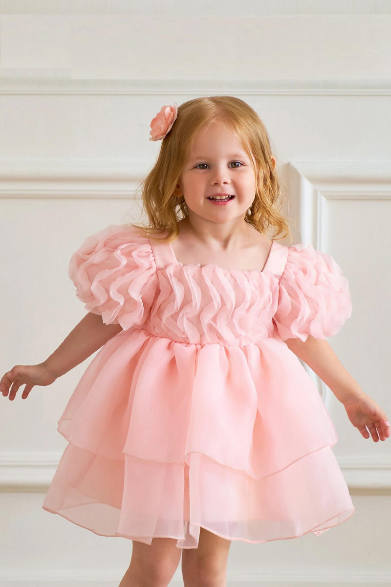 Baby Girl Party Dress White 1st Birthday Baptism Princess Dresses for Girls Wedding Kids Clothes