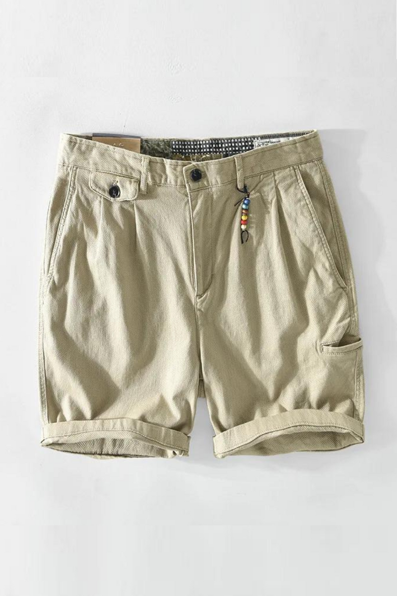 Summer Solid Casual Shorts for Men Clothing Cargo Cotton Big Pocket Streetwear Men Pants