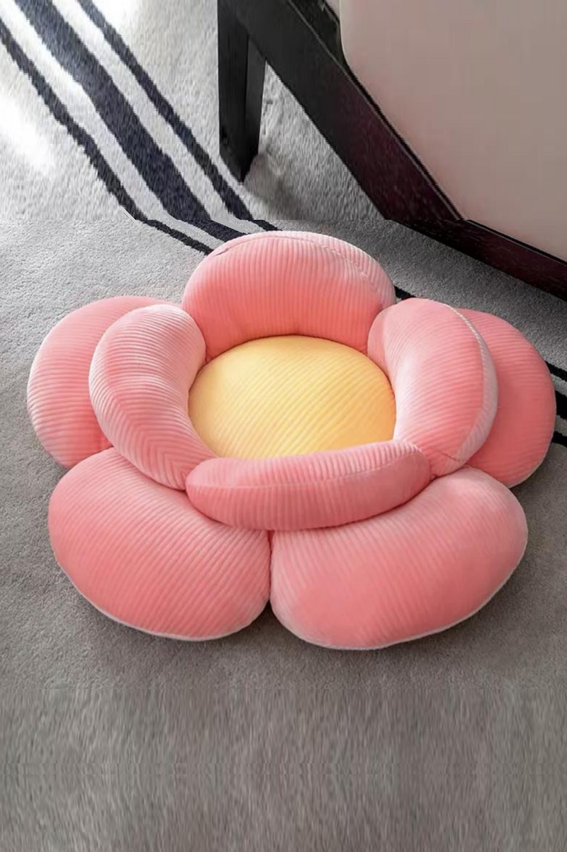 Colourful Double Layer Flower Shape Plush Pillow Stuffed Sunflower Chair Seat Pillow Floor Mat Sofa Decor Cushion PeT Cat Nest