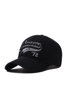Embroidered Baseball Cap Washed With Water Torn Hole Denim Wide Brim