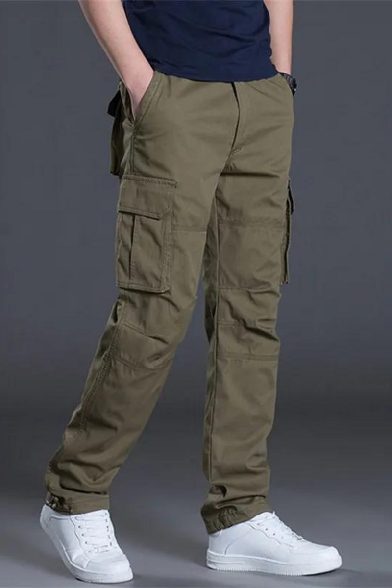 Spring Autumn Men's Cargo Pants Cotton Casual Pants Men Straight Solid Trousers Man Streetwear
