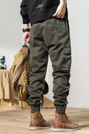 Autumn Winter Retro Casual Pocket Cargo Warm Pants Wear Resistant Outdoor Thicken the Fleece