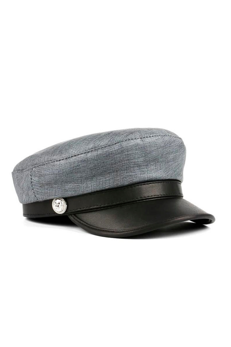 Genuine Leather Hats Women Novelty Personality Graffiti Casual Flat Caps Male Youth Navy