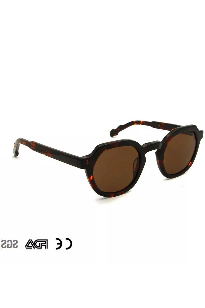 Designer Acetate Vintage Sunglasses Round Glasses Women Clear Shades UV400
