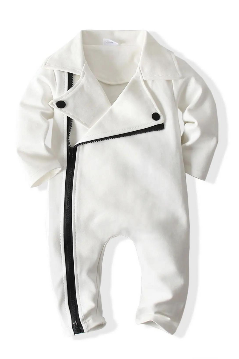 Baby Boys Gentleman Onesie Clothing Set Boys Outfit Formal Spring & Autumn Cotton Toddler Jumpsuit Zipper Infant