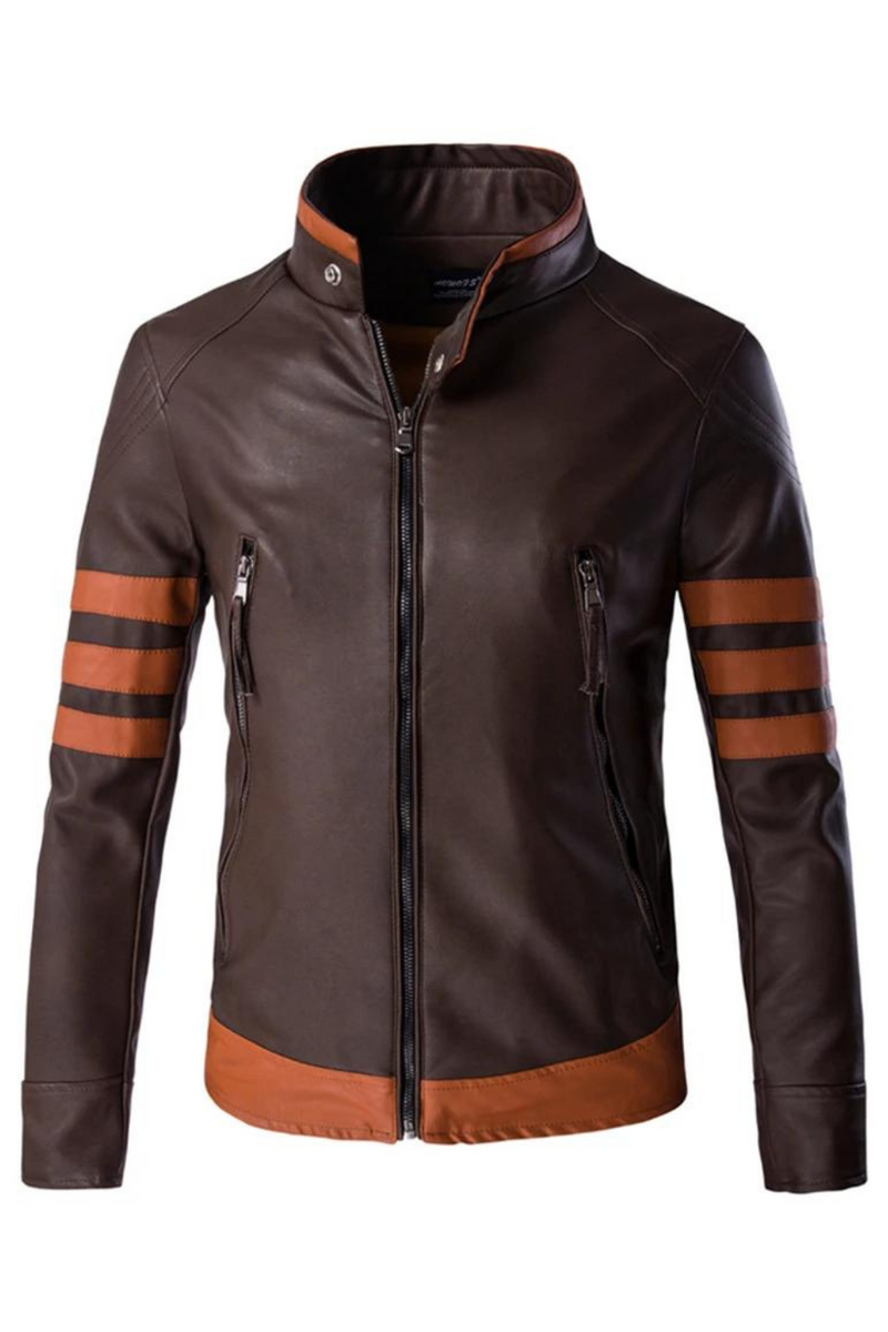 Jacket Men Motorcycle Biker Coat Male Causal Faux Leather Jacket Male Outerwear