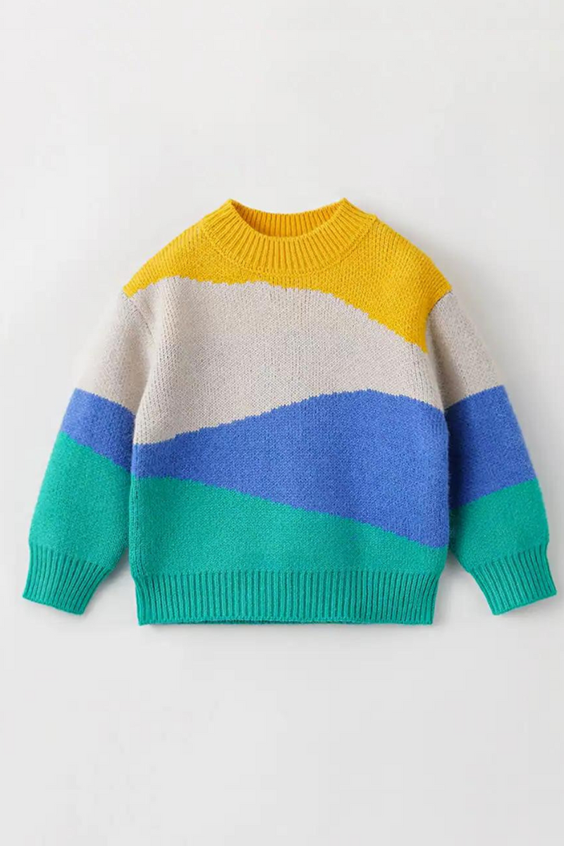 Boys Irregular Loose Sweater for Winter