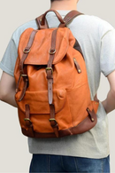 Backpack Men Travel Backpack Retro Leather Paratrooper Bag Imported Tanned