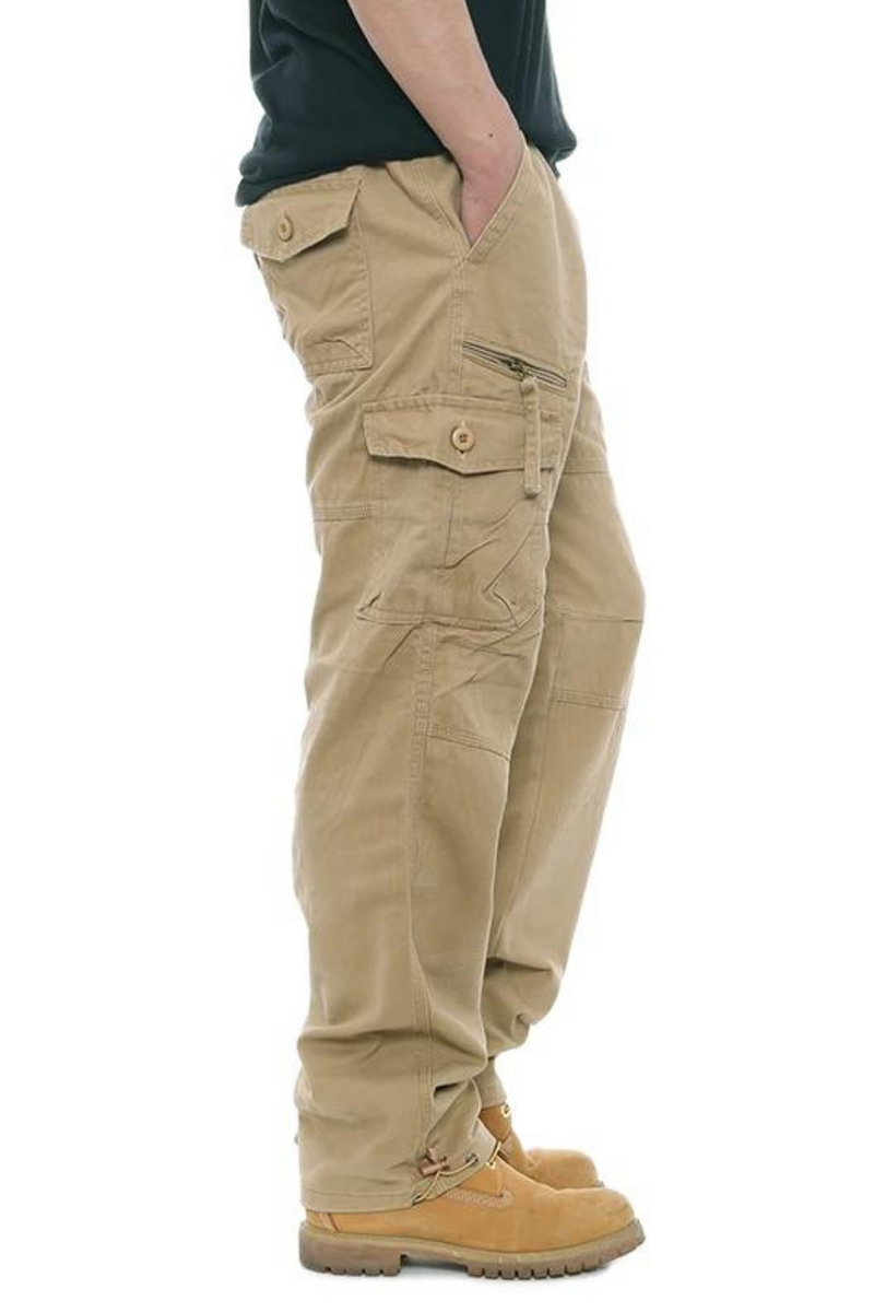 Men Spring Autumn Solid Cargo Pants Men Casual Multi Pockets Tactical Trousers Pants Men Cotton Joggers Military Trousers Male