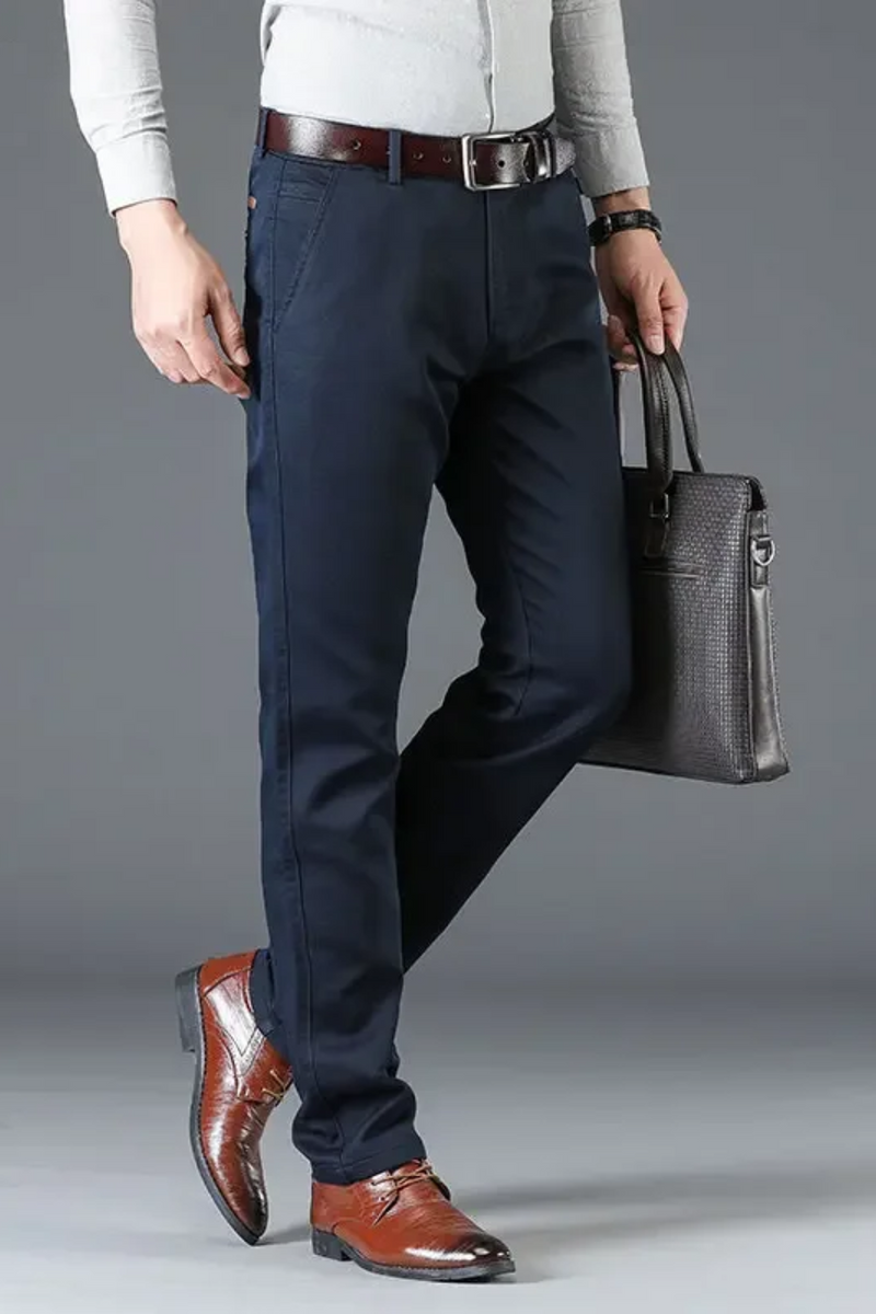 Spring Men's Stretch Slim Fit Trousers Casual Business Suit Pants Clothing Male