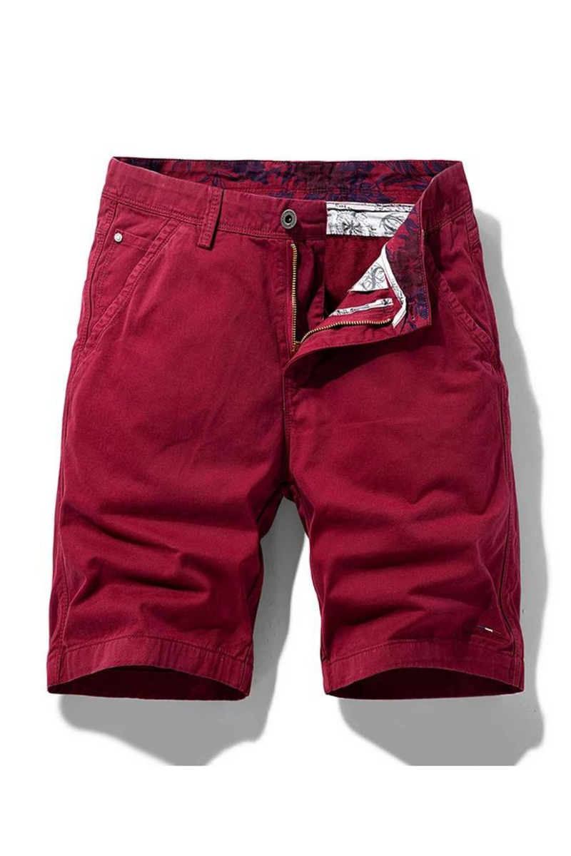 Men's Summer Shorts Casual Versatile Pocket Zip Pants Outdoor Beach Breathable Cotton