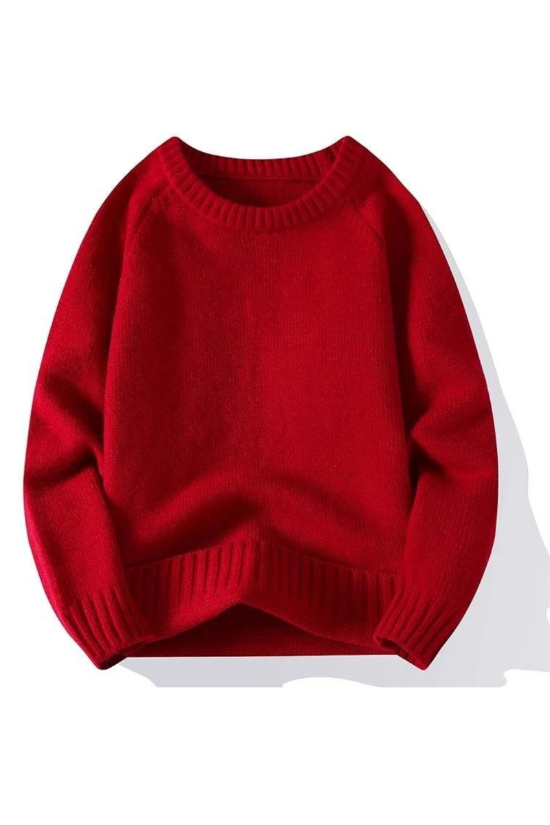 Autumn Winter Men's Knitted Sweater Loose Casual Pullovers Men Simple Solid Jumper Couple Sweaters
