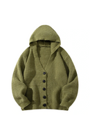 Autumn Winter Men's Cardigan Sweater Coat Fabric Crisp Shape Handsome Trend Hooded Sweater