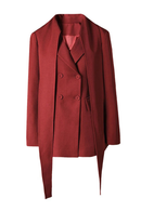 Blazer For Women Notched Collar Long Sleeve Patchwork Button Designer Coat Female