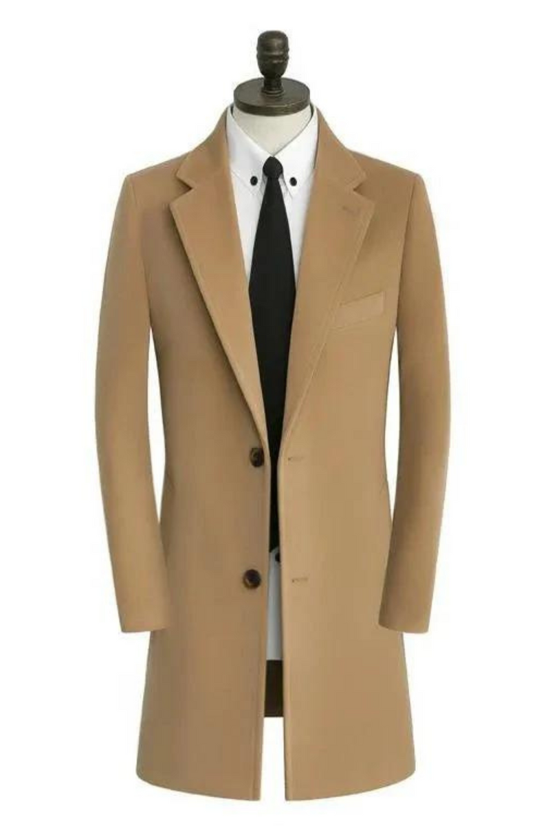 Winter Double Sided Wool Overcoat Men Long Style Coat