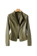 Autumn Winter Jacket Women Lady Outerwear Leather Blazer Coats