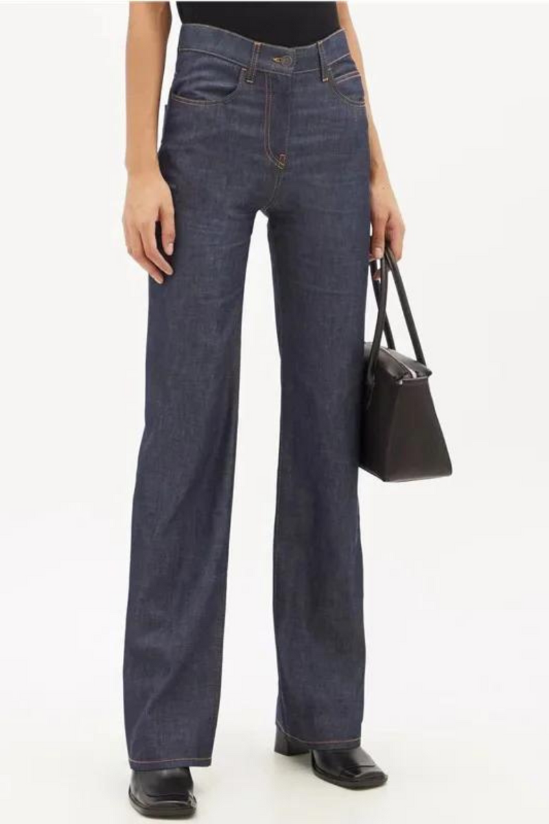 Retro Blue Mid-waist Jeans