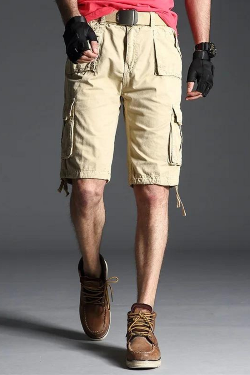Summer Men's Cargo Shorts Cotton Loose Solid Casual Straight Outdoor Sports Short Cargo Pants For Men