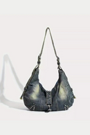 Retro Women's Denim Bag Large Capacity Shoulder Bag jeans bag Messenger bag Luxury Women Bags