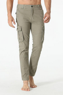 Autumn Winter Pants Men Cotton Cargo Pants Men Multi Pocket Straight Trousers Solid Trousers Man