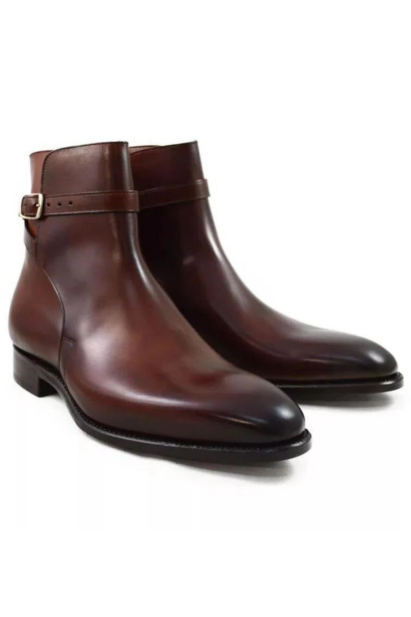 Chelsea Leather Handmade Winter Mens Boots Shoes Add Velvet Work Basic Boots Designer High Top Shoes Men