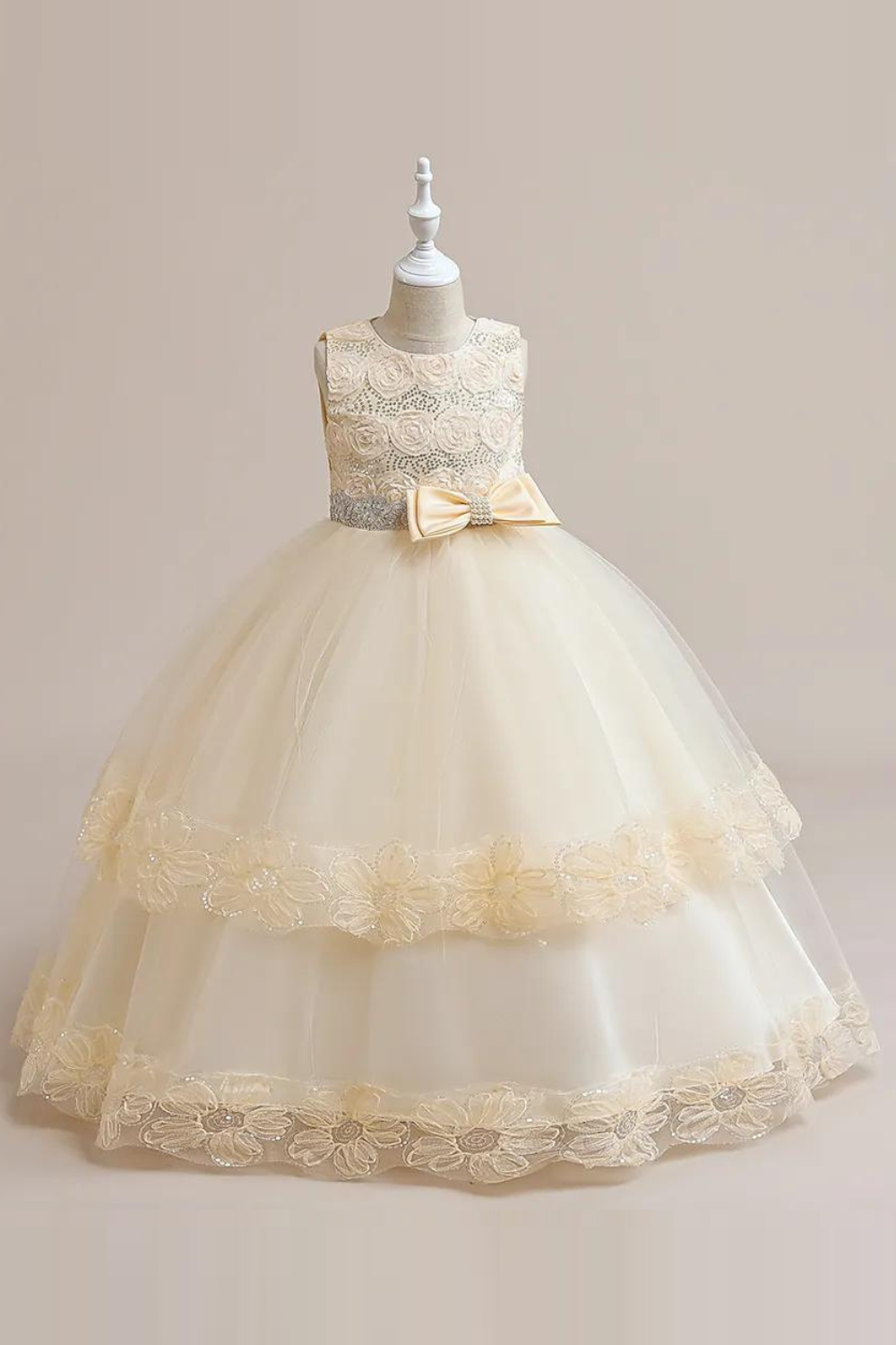 Flower Girls White Bridesmaid Dresses For Wedding Prom Gown Elegant Ki
