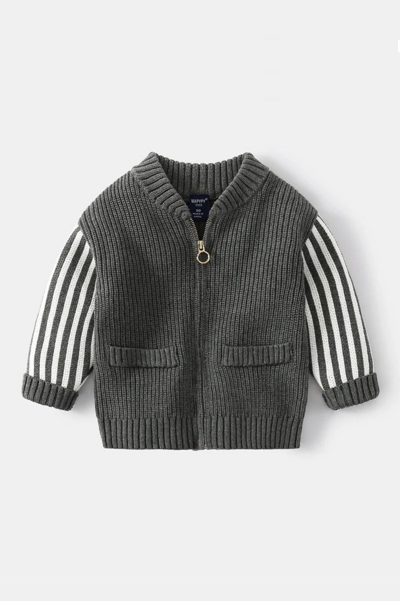 Kids Jacket Handsome Baby Boys Knitting Sweaters Children Clothing Boy Cardigan Baby Autumn Winter Outfit Coat