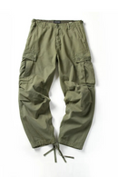 Autumn Pants - Men Adjustable Drawstring Tapered Cargo Pants American Retro Casual Trousers