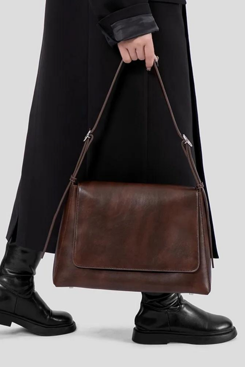 Simple Retro Genuine Leather Women Bag Handbag Real Leather Lady Shoulder Crossbody