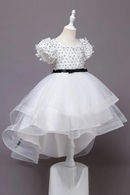 Girl Party Dress Elegant White Bridesmaid Princess Dress Kids Dresses For Girls Clothes Children Wedding Dress