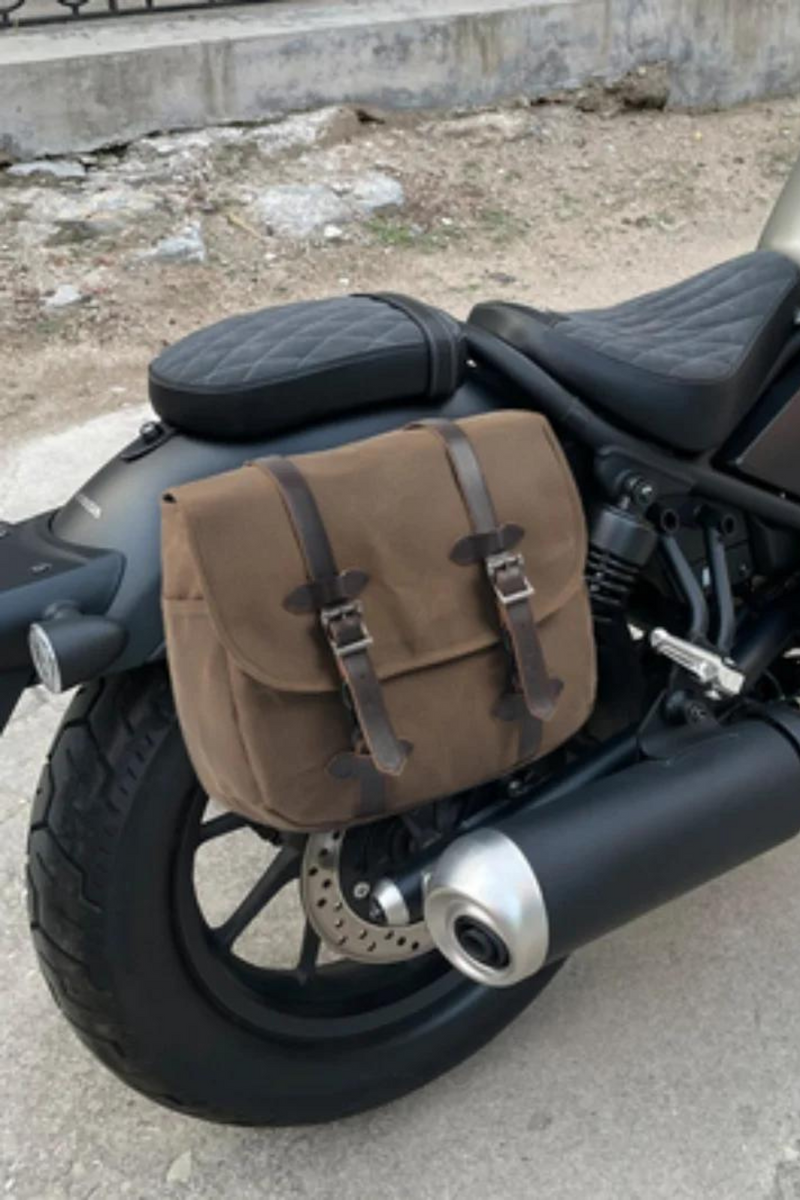Vintage Motorcycle Bag Outdoor Bicycle Motorcycle Bag Canvas Motorcycle Side Bag