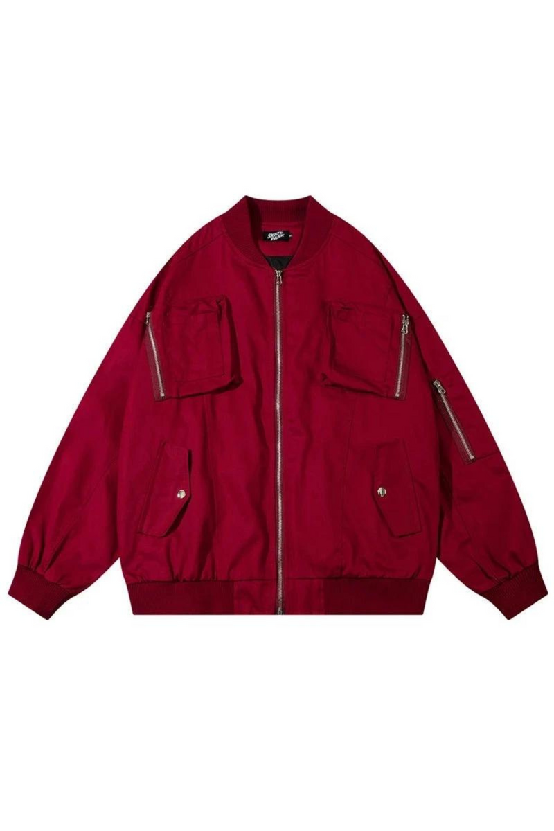 Men Cargo Jacket Coat Hip Hop Streetwear Loose Functional Multi Pockets Jackets Autumn Outwear Men Clothing