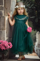 Bohemia Summer Dress For Girls Tulle Lace Sleeveless Princess Flower Girls Wedding Birthday Ball Gown Party Dresses Clothes