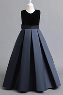 Children's Dress Classic Retro Big Bow Dresses Elegant Flower Girl For Weddings Ball Gown Birthday Party Sleeveless