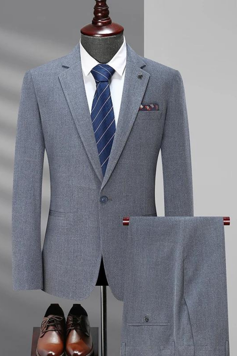 Handsome men's suit and fat business jacket wedding loose business suit