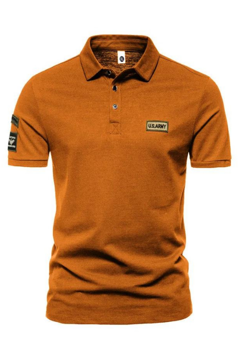 Solid Color Short-Sleeved Lapel Polo Shirt Spring Summer Men's Commuting Pullover T-Shirt