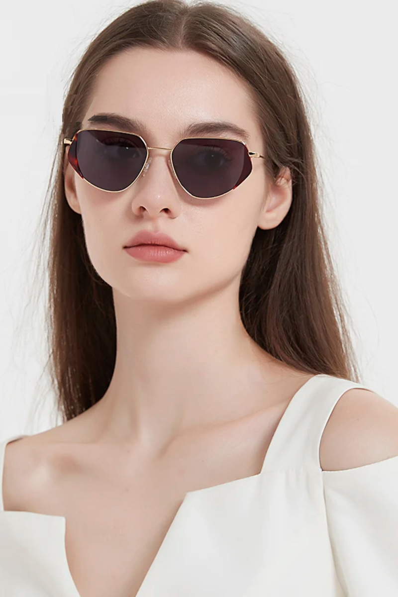 Sunglasses Narrow Metal Frame Sun Glasses Female Shades Summer