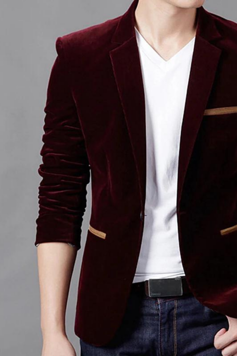 Men's Suit Blazers Coat Solid Male Suit Slim Fit Spring Autumn Formal Weeding Meeting