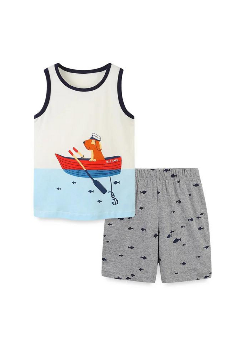Summer Children's Outfits Sets Tops Shorts Baby Clothing Sets Animals Cotton Cute Suits