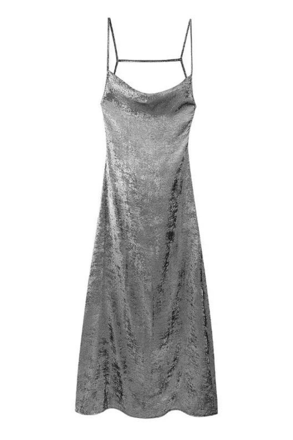 Women's Inner Style Sling Dresses Metallic Texture Backless Slim Back